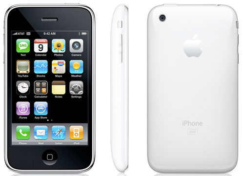 white iphone 3g spectacle